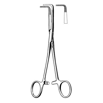 Forcep Hemostatic Mixter 16" Longitudinal Serrated 90 Degree Right Angle SS Ea